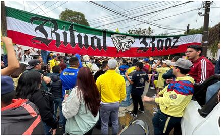 Color: Afición del América llenó de color la despedida rumbo a la Final de Ida ante Tigres