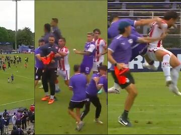 ¡De nueva cuenta estalló la violencia! Una batalla campal fue protagonizada en el futbol uruguayo