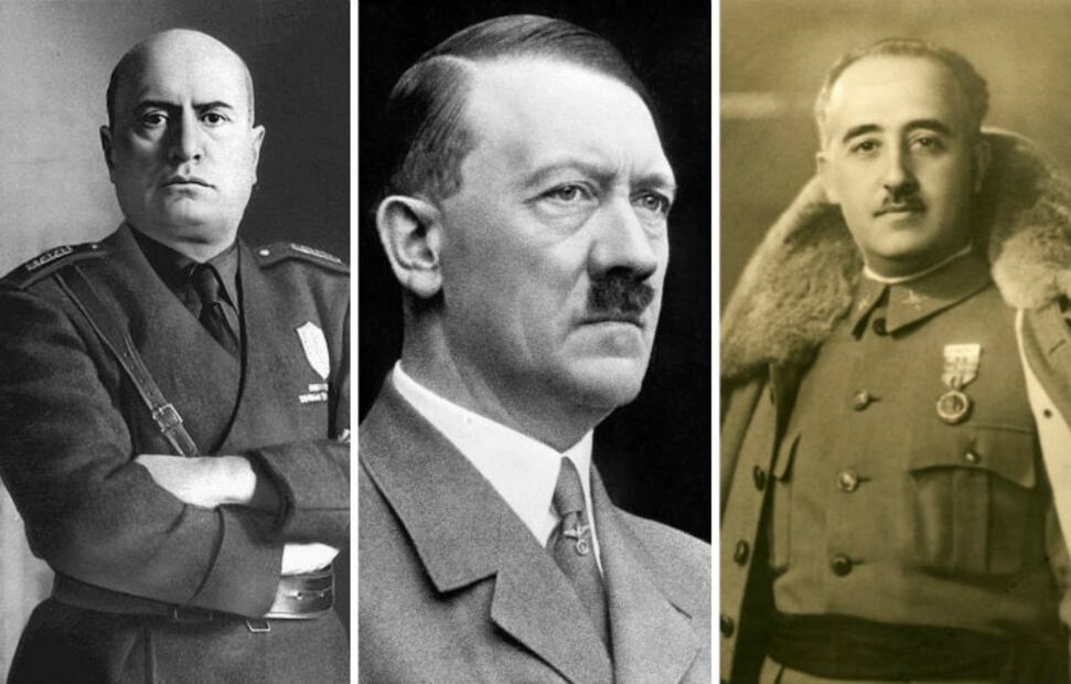 La "amistad" de Hitler con Mussolini y Franco