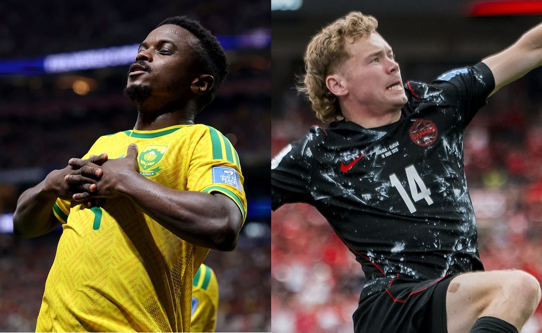 Selecciones de Sudáfrica y Canadá en festejo de gol, durante la Fase de Grupos del Mundial de 2026 - Fotos: AFP/EFE
