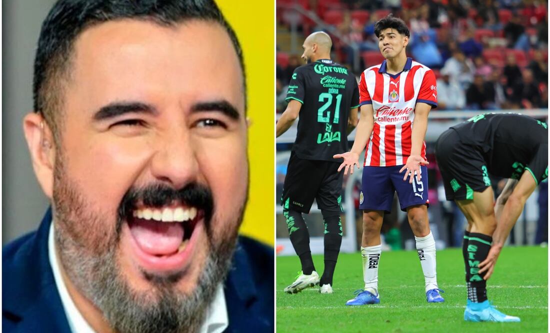 Álvaro Morales riendo en ESPN y Erick Gutiérrez lamentándose con Chivas / FOTOS: Captura e Imago7