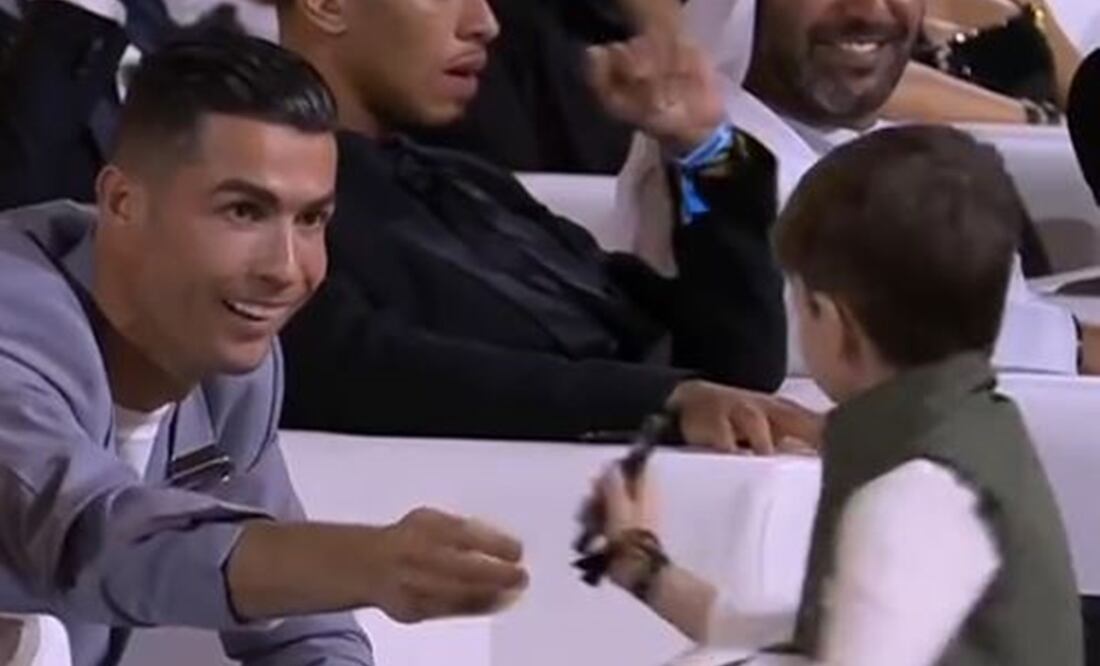 Cristiano Ronaldo en los Globe Soccer Awards - Foto: Captura de pantalla