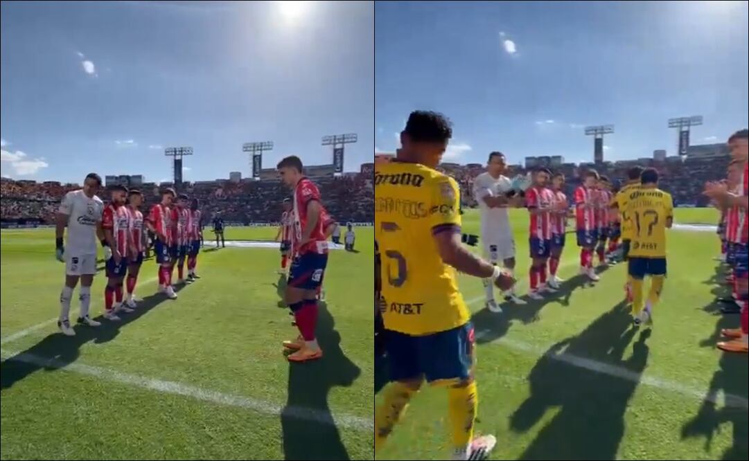 Rodolfo Cota hizo el pasillo al campeón, América. FOTO: Captura