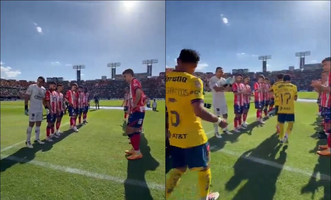 Rodolfo Cota hizo el pasillo al campeón, América. FOTO: Captura