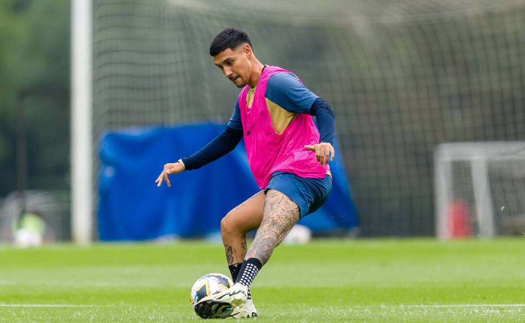 Leo Suárez se alista para el debut de los Pumas en el Apertura 2024 ante León. Foto: @PumasMX