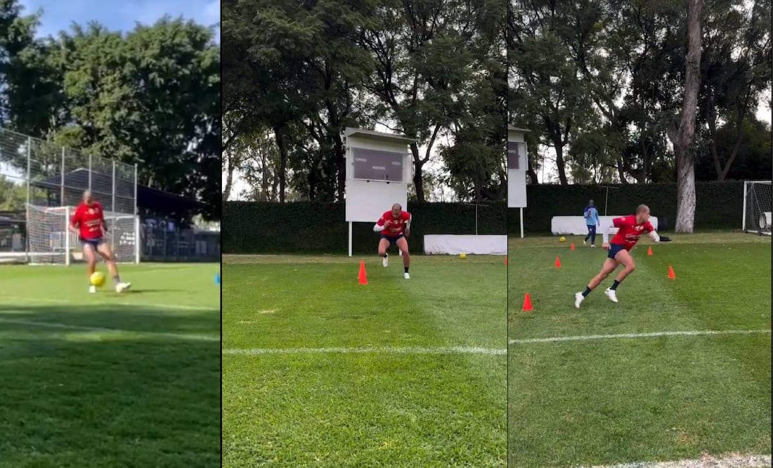 Chicharito Hernández está en la etapa final de su rehabilitación. Foto: Especial