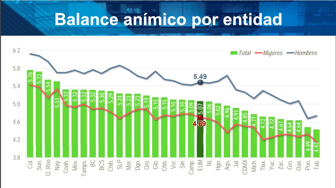 INEGI: Los estados más depresivos, ansiosos e infelices de México