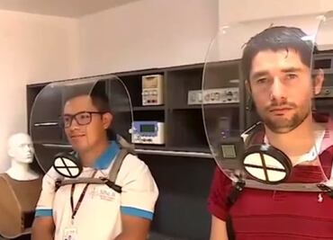 Ingenieros crean cascos especiales para evitar contagios de Covid-19