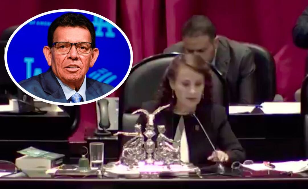 Dolores Padierna le cambió dos veces el nombre a Fernando Valenzuela en el homenaje que le rindieron en la Cámara de Diputados. Foto: Especial