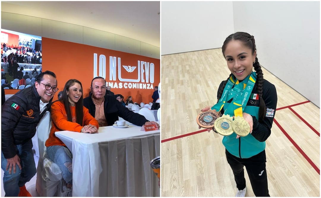 Paola Longoria con Movimiento Ciudadano y en Juegos Panamericanos Santiago 2023 / FOTOS: Twitter @delriovirgen1 e Instagram @paolongoria