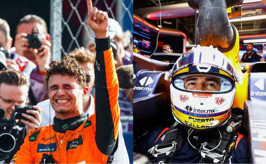 Lando Norris y Checo Pérez en la Fórmula 1 - Fotos: Instagram