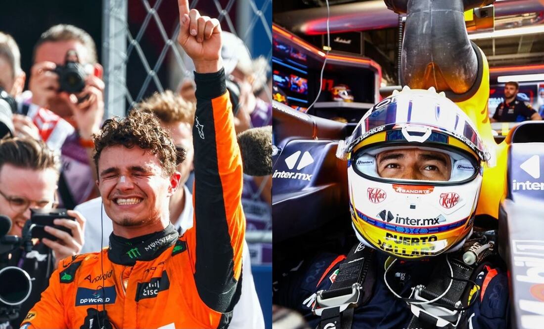 Lando Norris y Checo Pérez en la Fórmula 1 - Fotos: Instagram