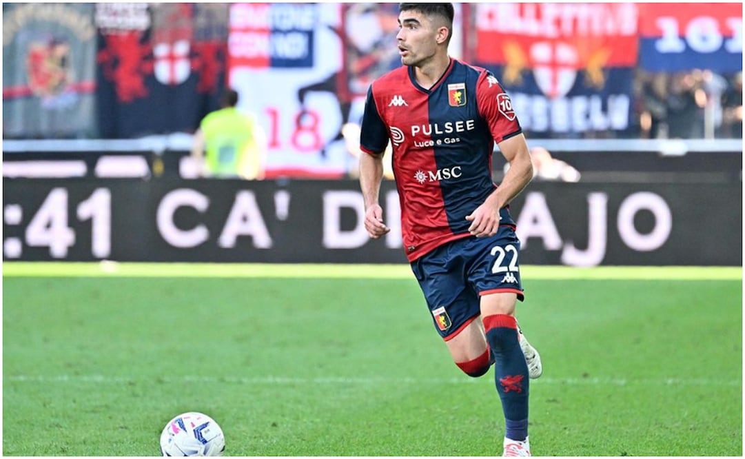 Johan Vásquez con el Genoa / FOTO: Instagram @johan_pipe