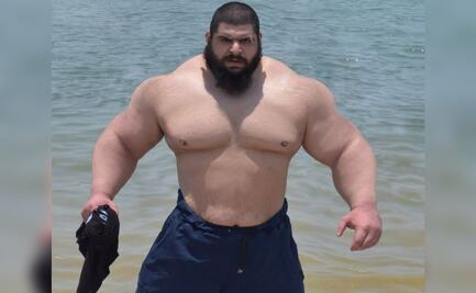 El “Hulk iraní” entrena rompiendo paredes para su pelea contra Martyn Ford