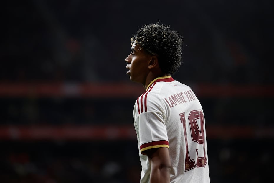 Lamine Yamal, durante un partido amisto entre España y Egipto, previo al Mundial de 2026 - Foto: EFE