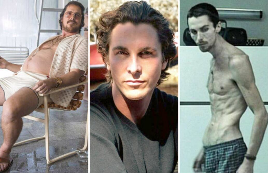 Para el primero, tuvo que engordar 20 kilos, lo que le generó algunas hernias en los discos. Para El Maquinista fue todo lo contrario, pues perdió alrededor de 30 kilos; para lograrlo solo comía una lata de atún y una manzana al día. (Fotos: Columbia Pictures/AP/Paramount Vantage)