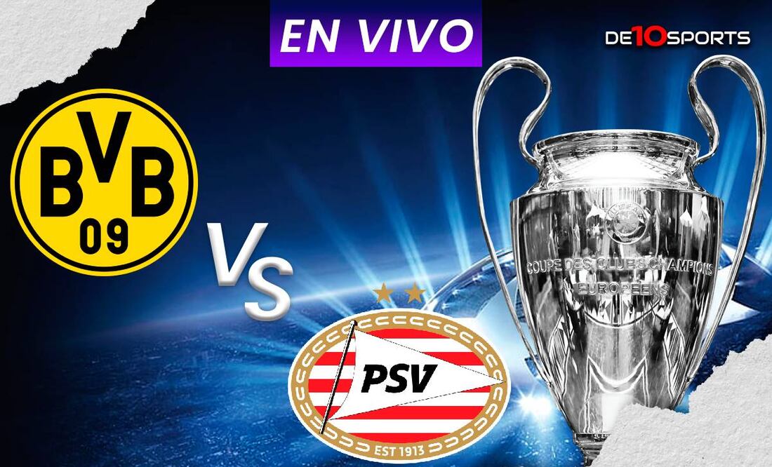 Borussia Dortmund vs PSV Eindhoven  EN VIVO. Transmisión GRATIS partido HOY | Champions League Octavos de Final Vuelta