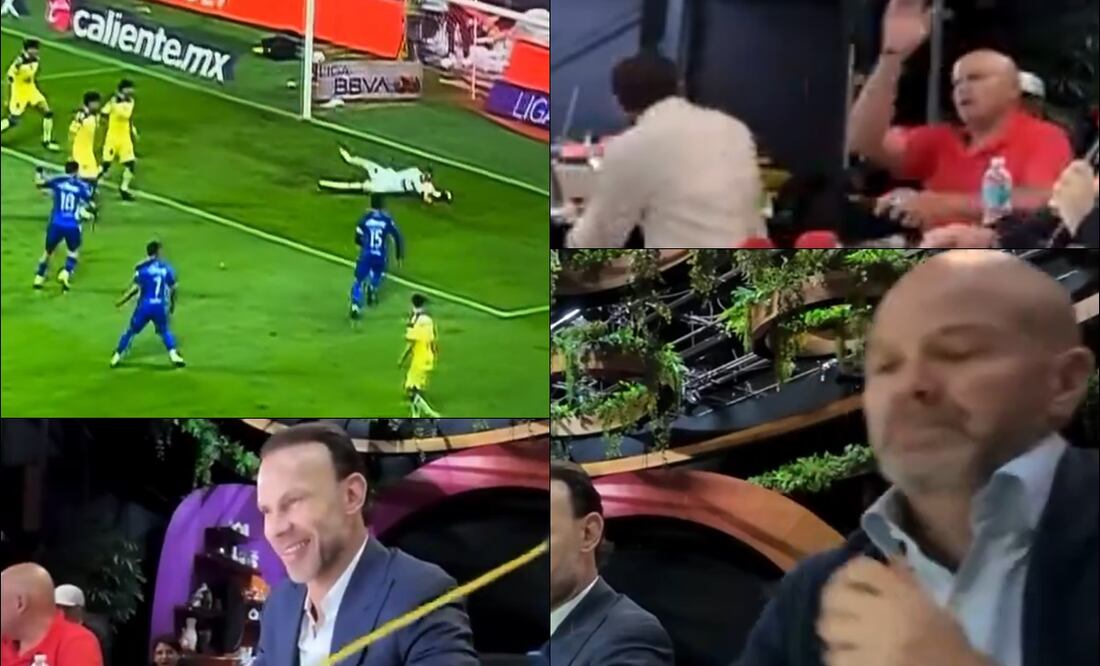 Zague es el único que reacciona contento tras la falla de Rodrigo Huescas. FOTO: Especial