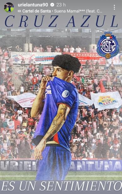 Historia de Uriel Antuna en Instagram