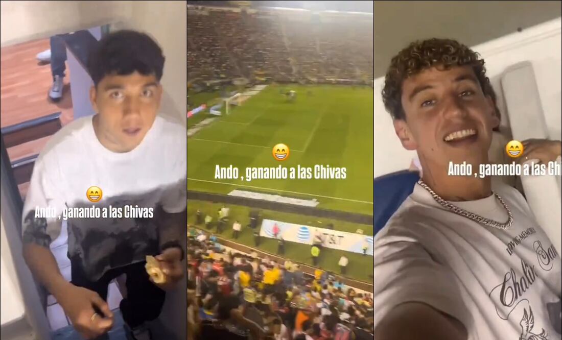 Igor Lichnovsky y Kevin Álvarez se burlaron de las Chivas en el Estadio Ciudad de los Deportes. FOTOS: Capturas