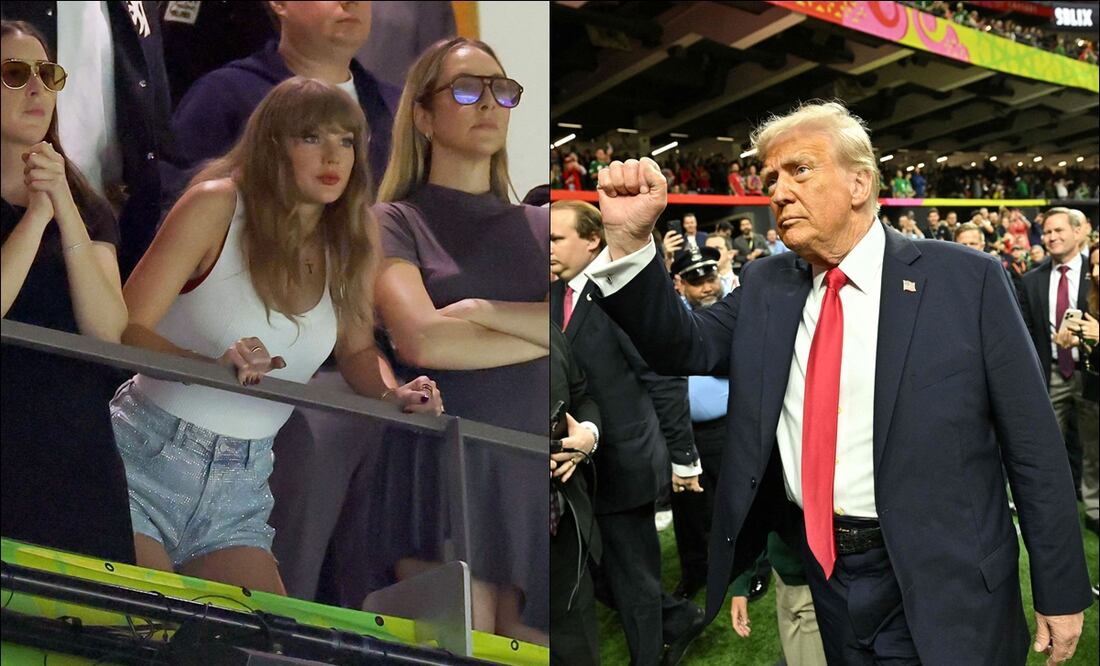 Taylor Swift y Donald Trump. FOTOS: AFP