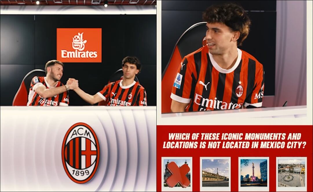 Santiago Giménez puso a prueba el conocimientos de Joao Félix sobre México. FOTO: @acmilan