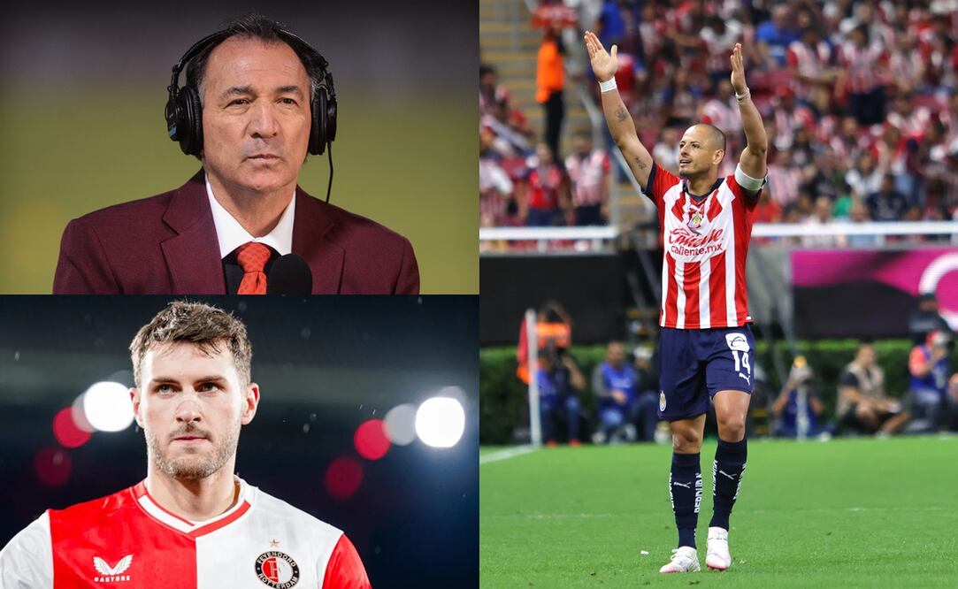 Mario Carrillo en ESPN, Santiago Giménez con Feyenoord y Javier Hernández con Chivas ante Puebla / FOTO: Imago7