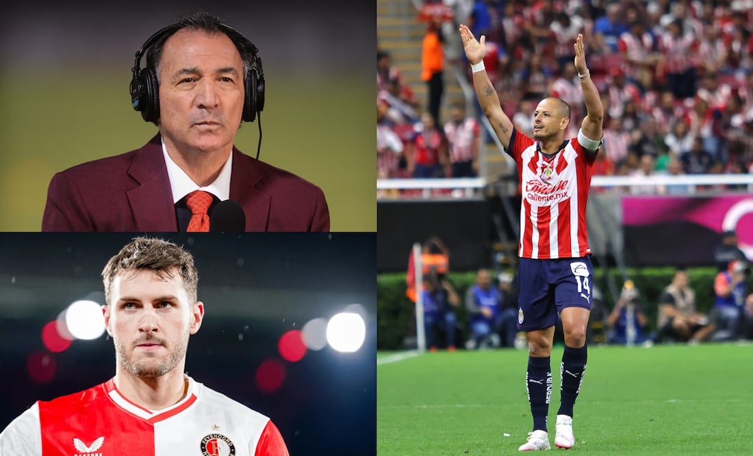 Mario Carrillo en ESPN, Santiago Giménez con Feyenoord y Javier Hernández con Chivas ante Puebla / FOTO: Imago7