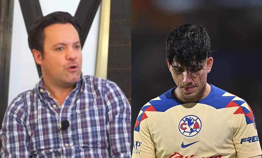 Juan Pablo Fernández en televisión y Kevin Álvarez triste con América / FOTOS: Imago7 y Captura