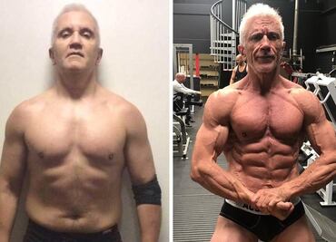 A sus 57 años este hombre cambió sus hábitos y ahora es fisicoculturista