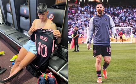 Alan Pulido presumió la playera de Lionel Messi tras el juego Sporting KC vs el Inter Miami