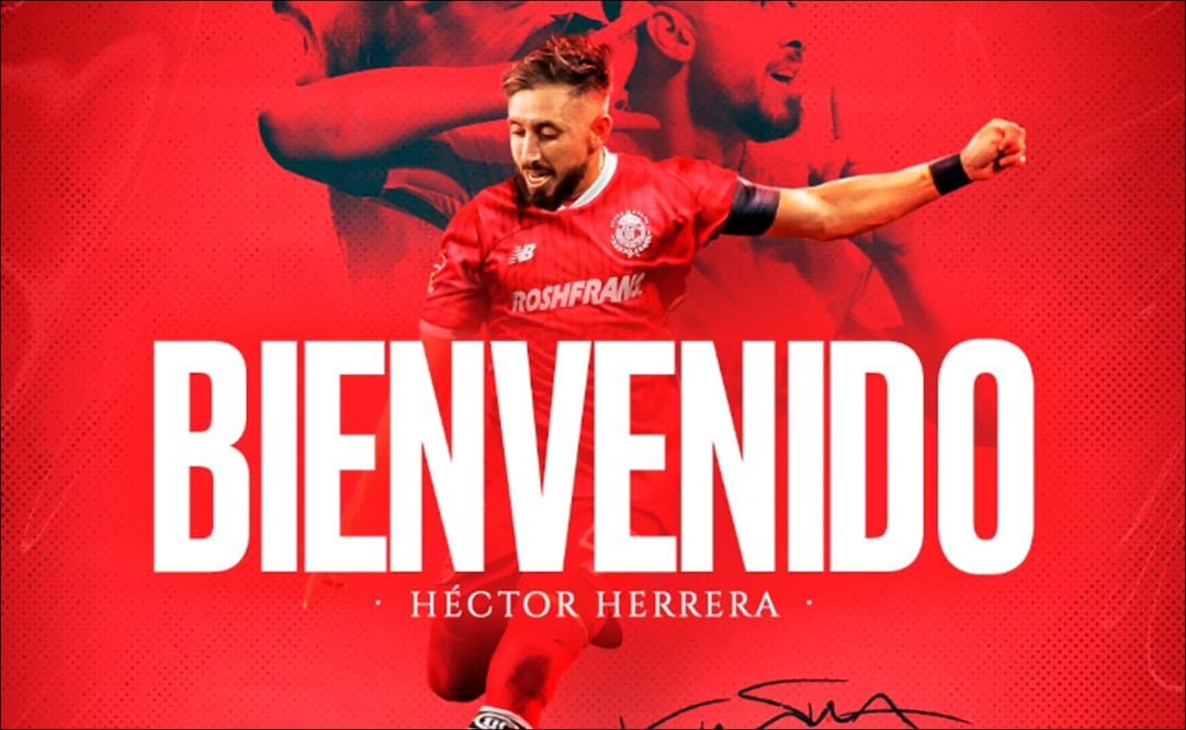 Así dieron la bienvenida los Diablos Rojos del Toluca a Héctor Herrera. FOTO: @TolucaFC