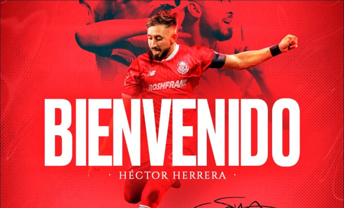 Así dieron la bienvenida los Diablos Rojos del Toluca a Héctor Herrera. FOTO: @TolucaFC