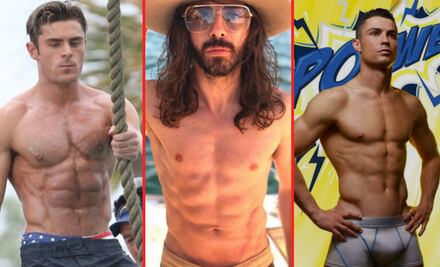 Los 10 famosos con los mejores “six pack” y oblicuos 