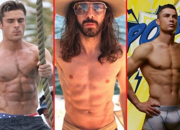 Los 10 famosos con los mejores “six pack” y oblicuos