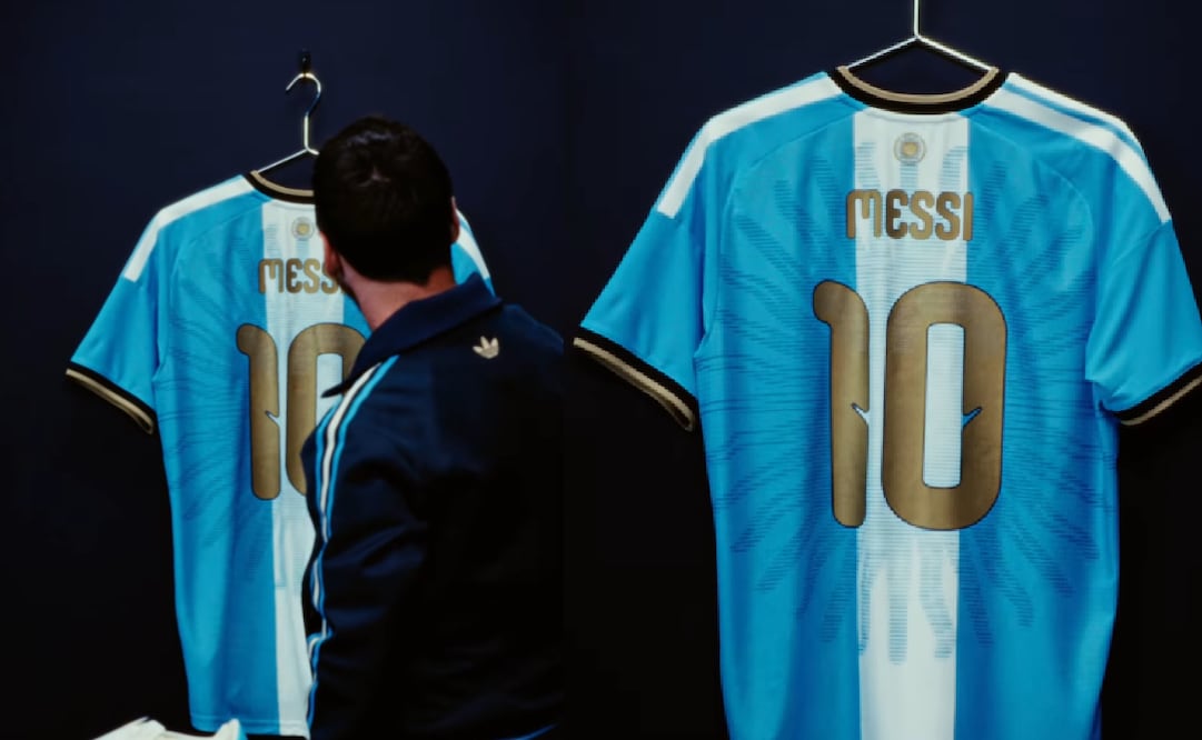 Lionel Messi presentó la camiseta que usará en su despedida con la Selección Argentina / Foto: Especiales