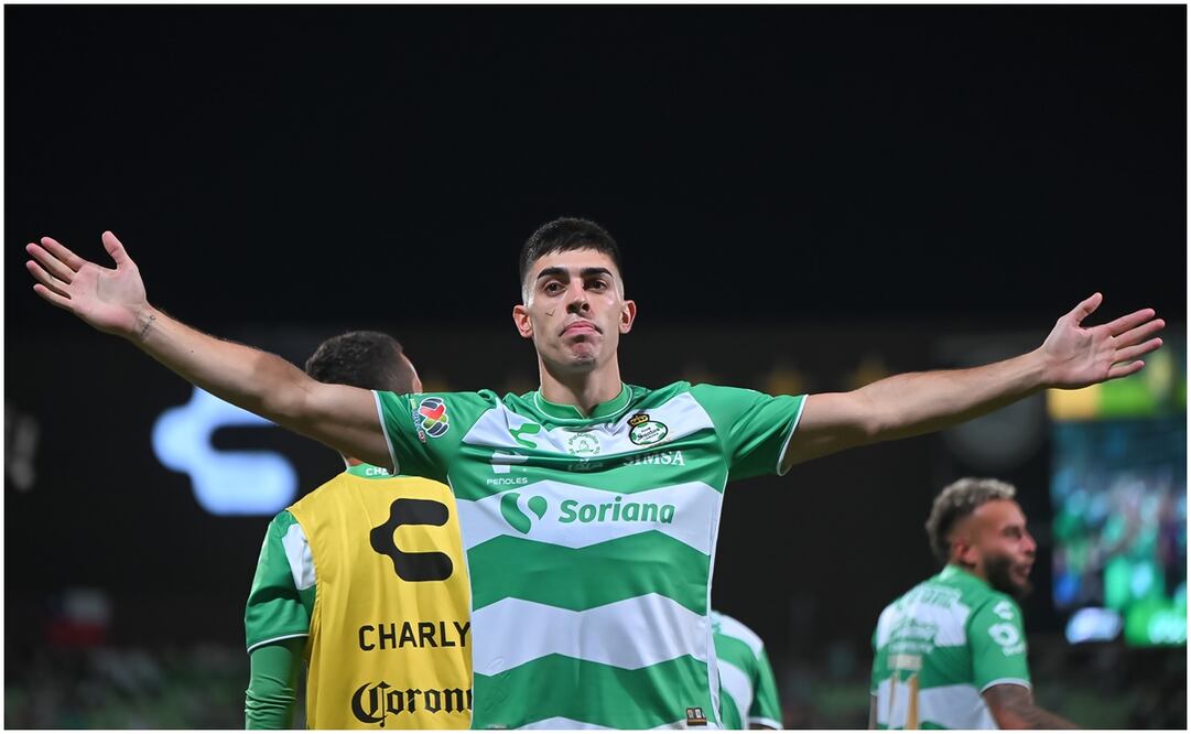Juan Brunetta festejando un gol son Santos Laguna / FOTO: Imago7