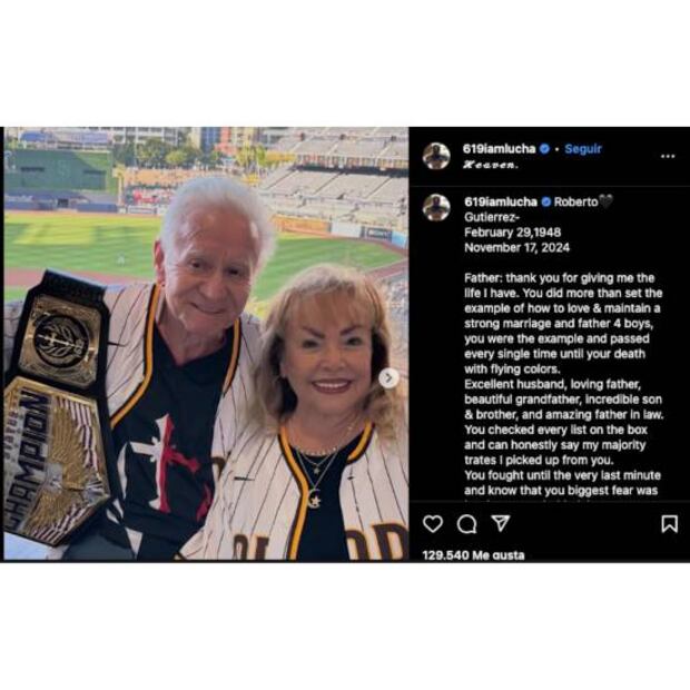 Con un emotivo mensaje en redes sociales, Rey Mysterio despidió a su padre. Foto: Especial