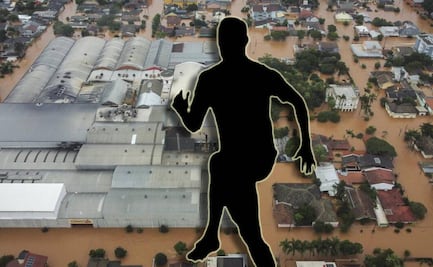 Futbolista se viste de héroe al rescatar a una abuelita y a un perrito durante una inundación