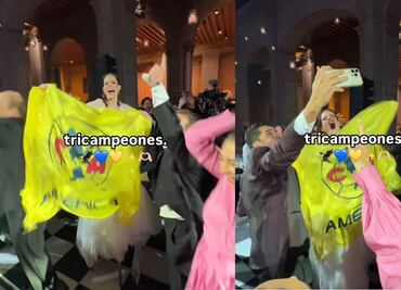 Pareja celebra el tricampeonato del América durante su boda; así se vivió el divertido momento