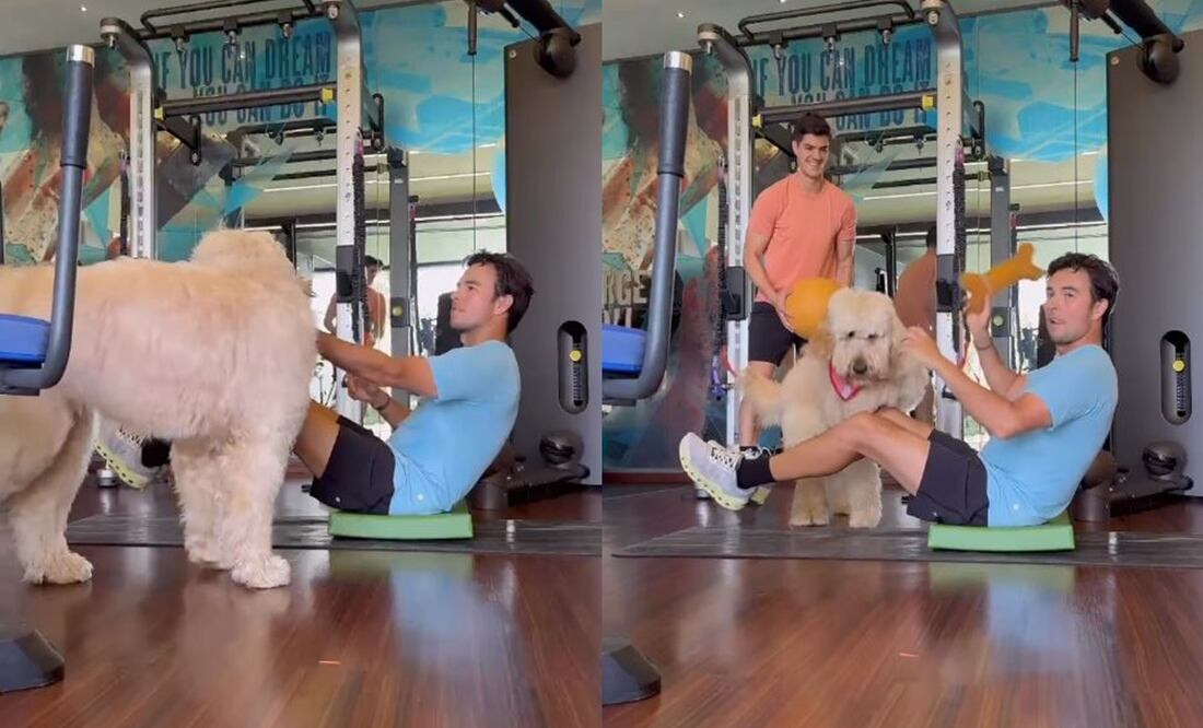 Checo Pérez entrena en compañía de su perrito, Enzo - Fotos: @schecoperez en Instagram