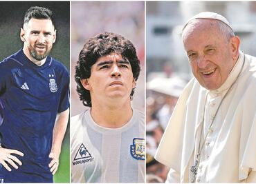 Al Papa Francisco le dieron a elegir entre Messi y Maradona... ¡No escogió a ninguno!