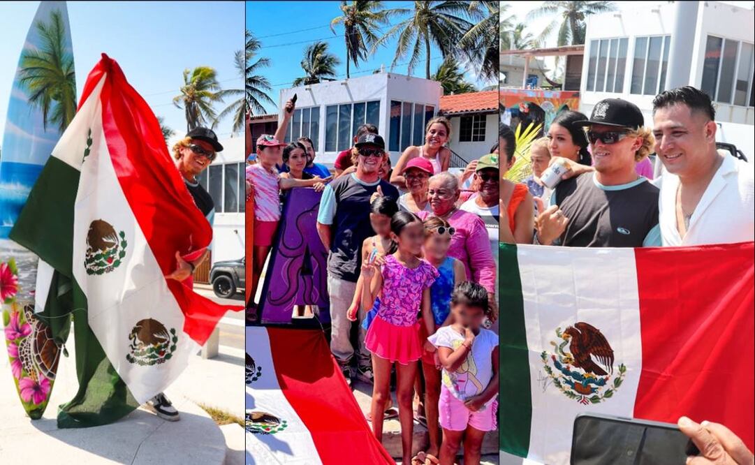 Alan Cleland tuvo una cálida bienvenida en Tecomán, Colima. FOTO: Facebook|Afmedios Noticias