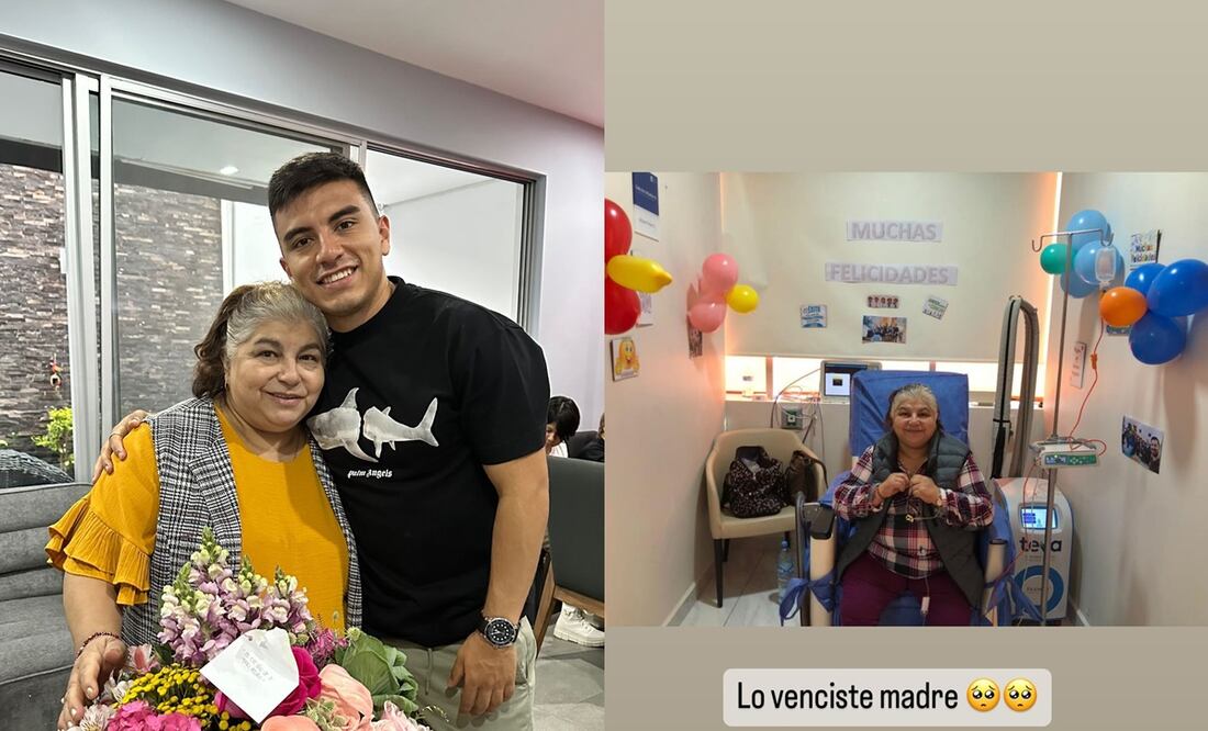 Fernando Beltrán con su madre, quien venció al cáncer / FOTO: Instagram @fernandobeltran8