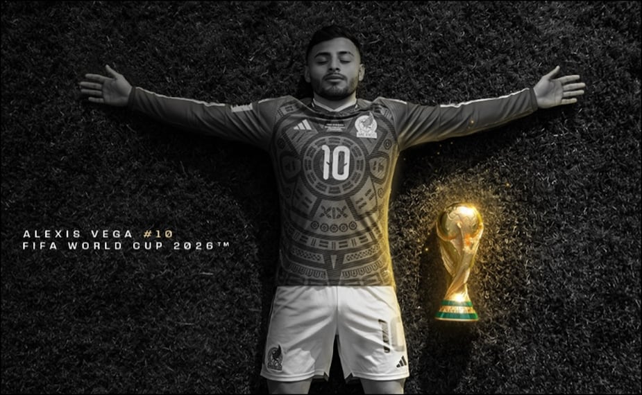 Alexis Vega usará el número '10' en el Mundial 2026. FOTO: Especial