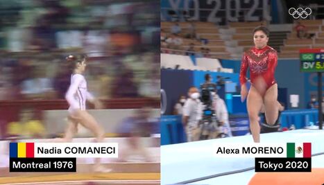 Los Juegos Olímpicos comparan los saltos de Nadia Comaneci y Alexa Moreno; ¿Cuál es mejor?