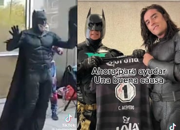 Carlos Acevedo se disfrazó de Batman para visitar a niños enfermos de cáncer en Torreón