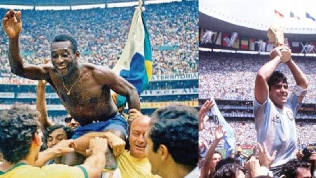 Maradona y Pelé se coronaron en el Estadio Azteca durante un Mundial. Foto: Especial