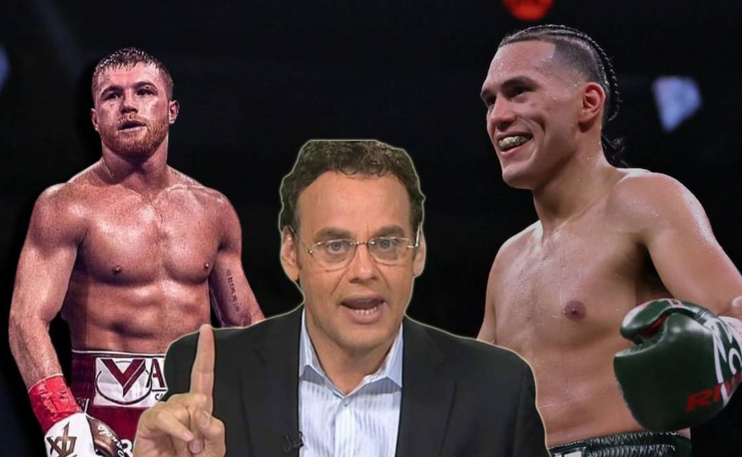 DAvid Benavidez, Canelo Álvarez y David Faitelson / FOTOS: Instagram @benavidez300, @caneloteam y Captura