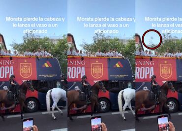 Álvaro Morata perdió la cabeza y agredió a un aficionado durante el festejo de España